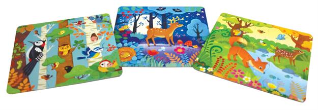 Woodland - Book & 3 Jigsaw Puzzles (3 x 9pcs)