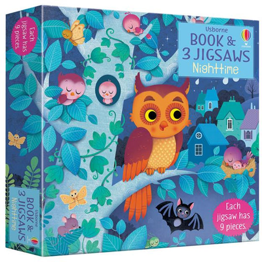 Nighttime - Book & 3 Jigsaw Puzzles (3 x 9pcs)