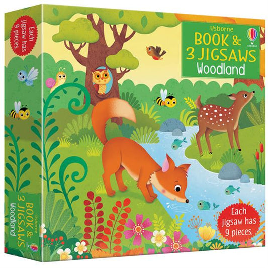 Woodland - Book & 3 Jigsaw Puzzles (3 x 9pcs)