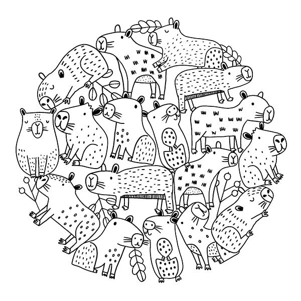 Cute Creatures Everywhere & Oodles of Other Things - Coloring Book