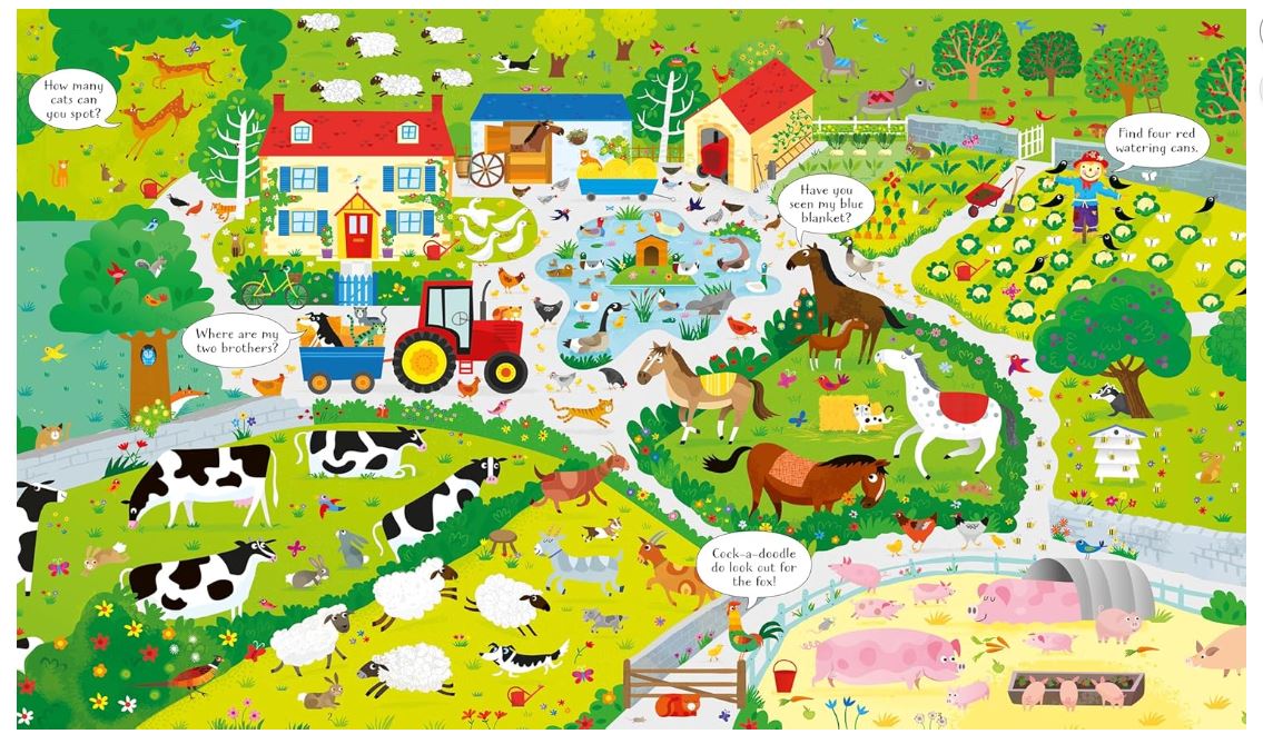 Usborne Book and Jigsaw On the Farm